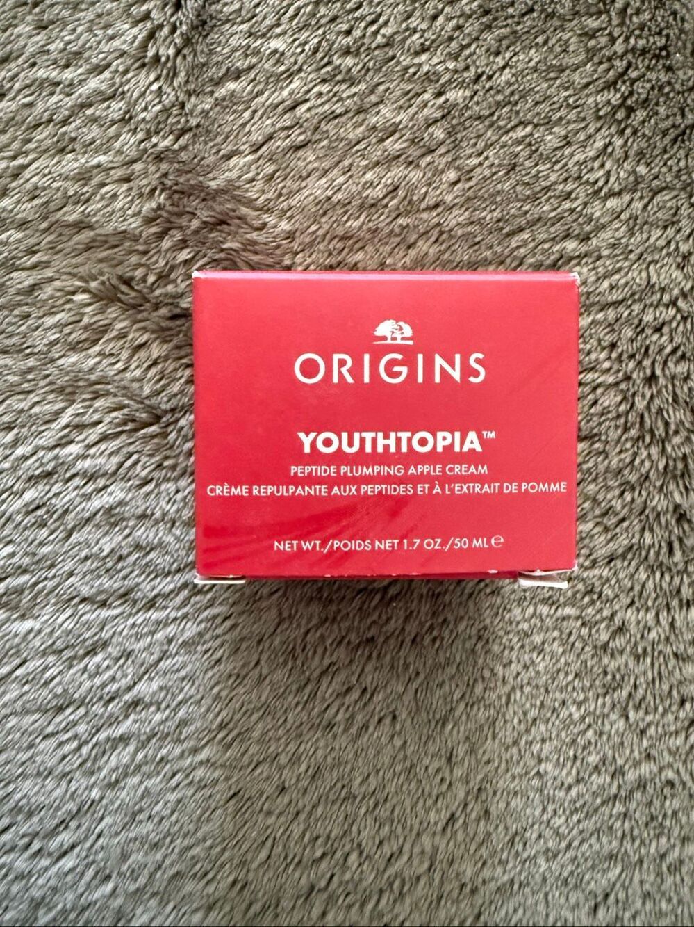 NEW in box origins youthtopia peptide plumping cream